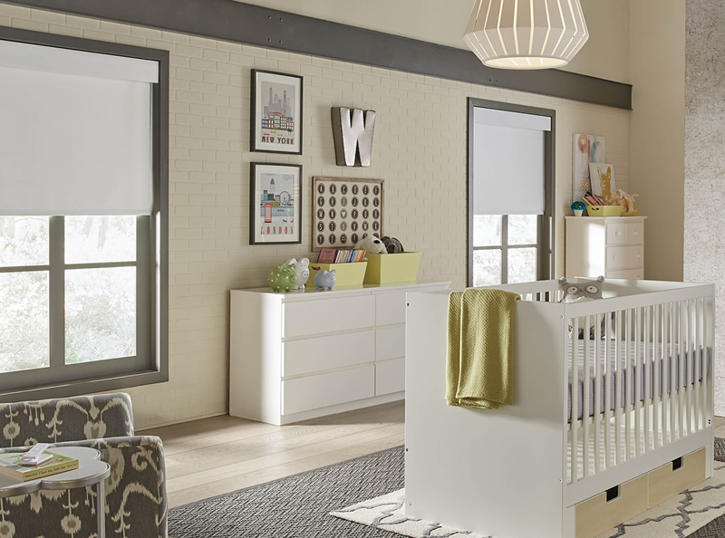 nursery with lutron shading
