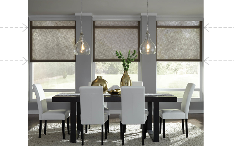 lutron shading in modern farmhouse kitchen